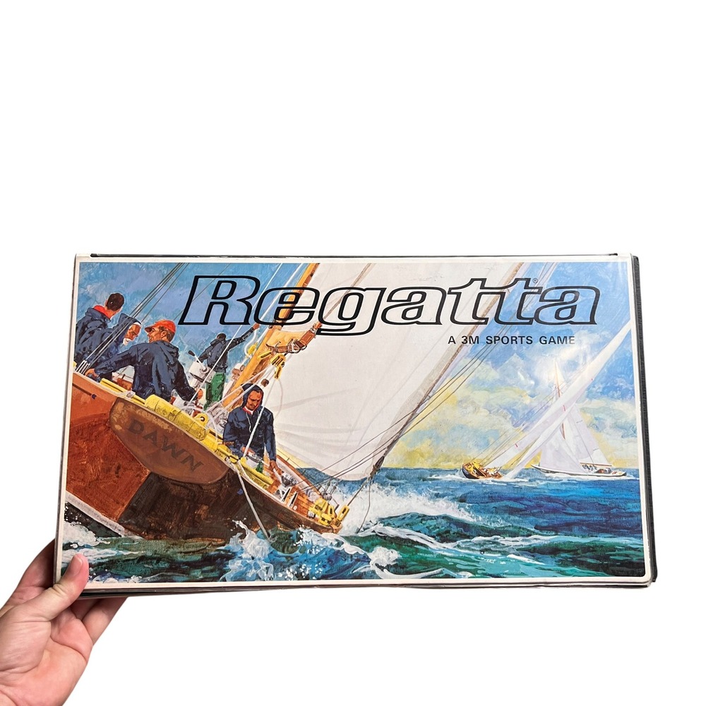Vintage 1967 Regatta A 3M Sports Game Yacht Racing Board Game Bookshelf Edition